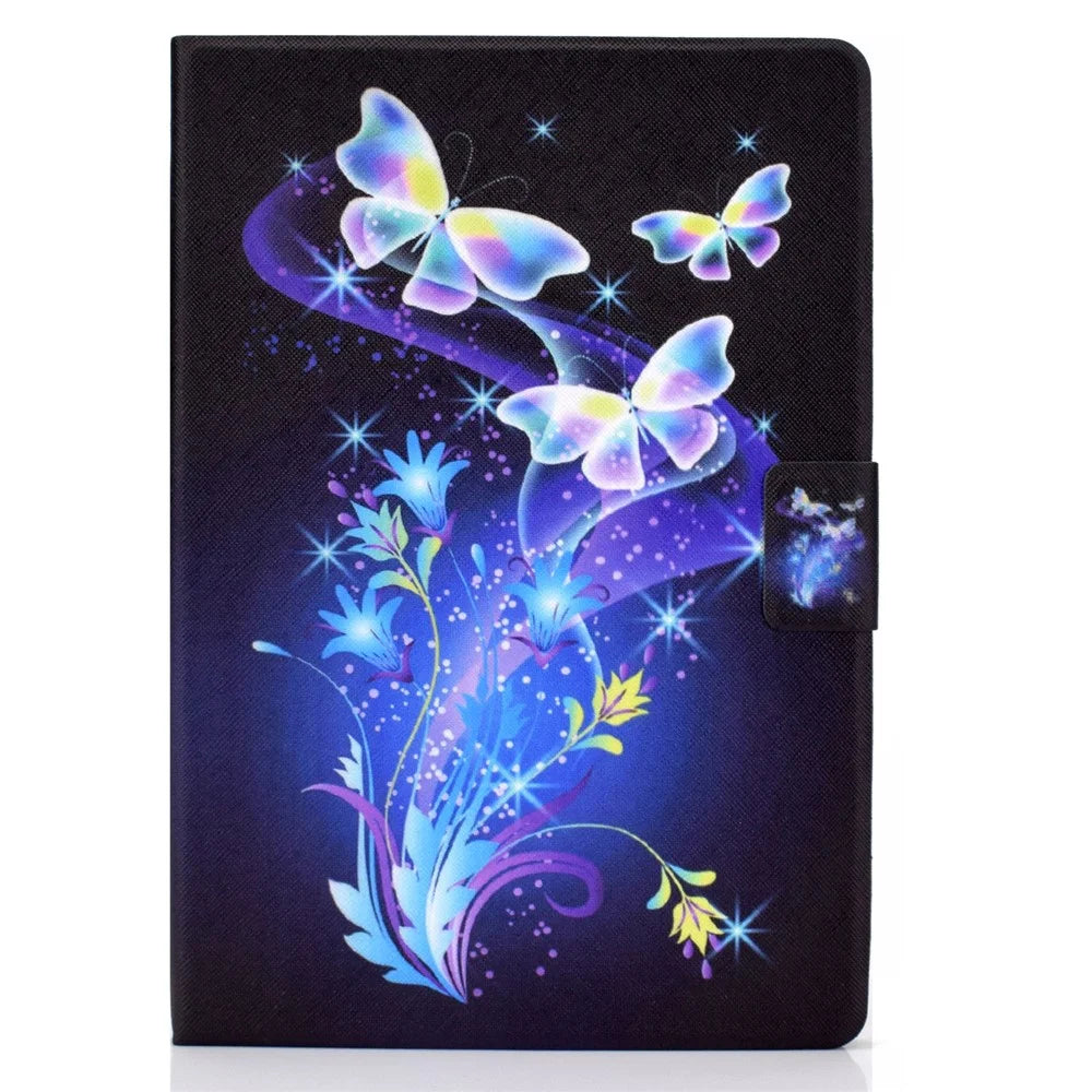 Pattern Printing Design Leather Full Protection Shock-Proof Tablet Case for Lenovo Tab M10 TB-X605F - Butterflies and Flowers - 5