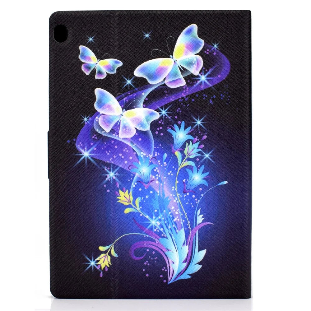 Pattern Printing Design Leather Full Protection Shock-Proof Tablet Case for Lenovo Tab M10 TB-X605F - Butterflies and Flowers - 6