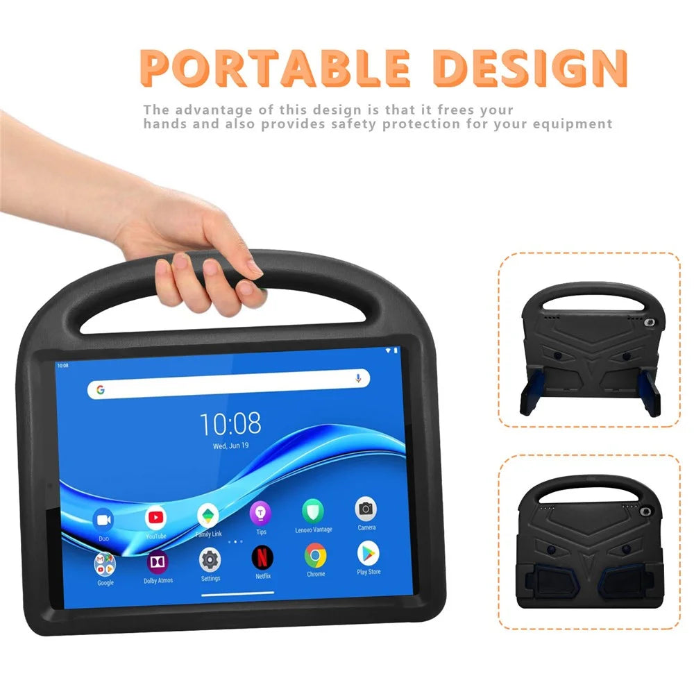 Sparrow Style Shockproof Kickstand EVA Protective Case for Lenovo Tab M10 Plus - Black - 3