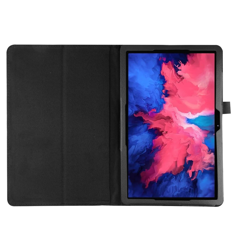 Litchi Texture Leather Tablet Case with Stand for Lenovo Tab P11 / P11 5G 11 inch TB-J606F / J606X - Black - 6