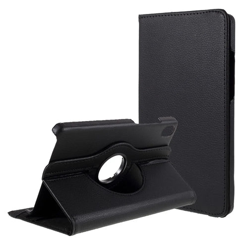 Leather Case with Rotating Stand Cover for Lenovo Tab M8 (1st Gen) HD8505/M8 (2nd Gen) HD8705 - Black - 1