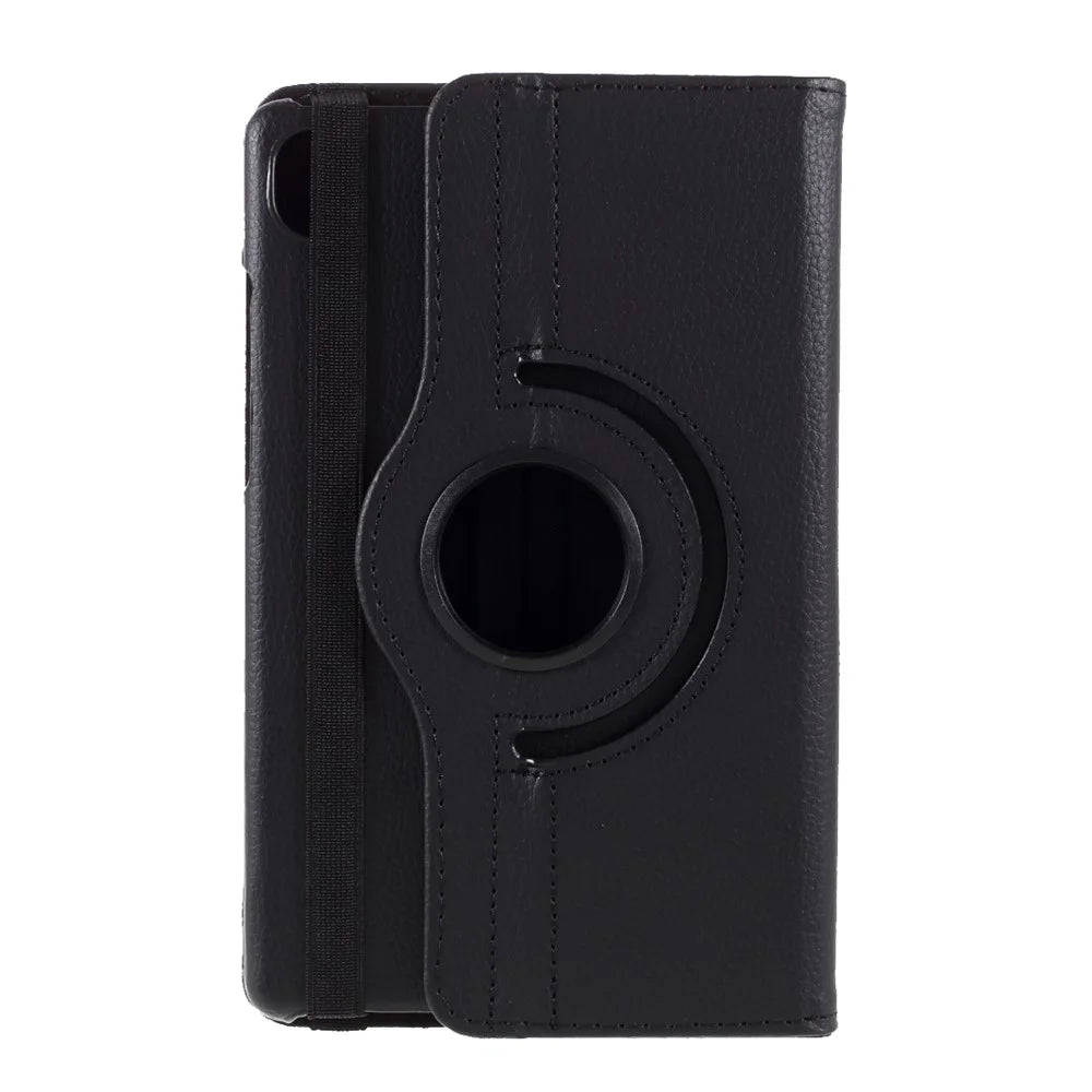 Leather Case with Rotating Stand Cover for Lenovo Tab M8 (1st Gen) HD8505/M8 (2nd Gen) HD8705 - Black - 2