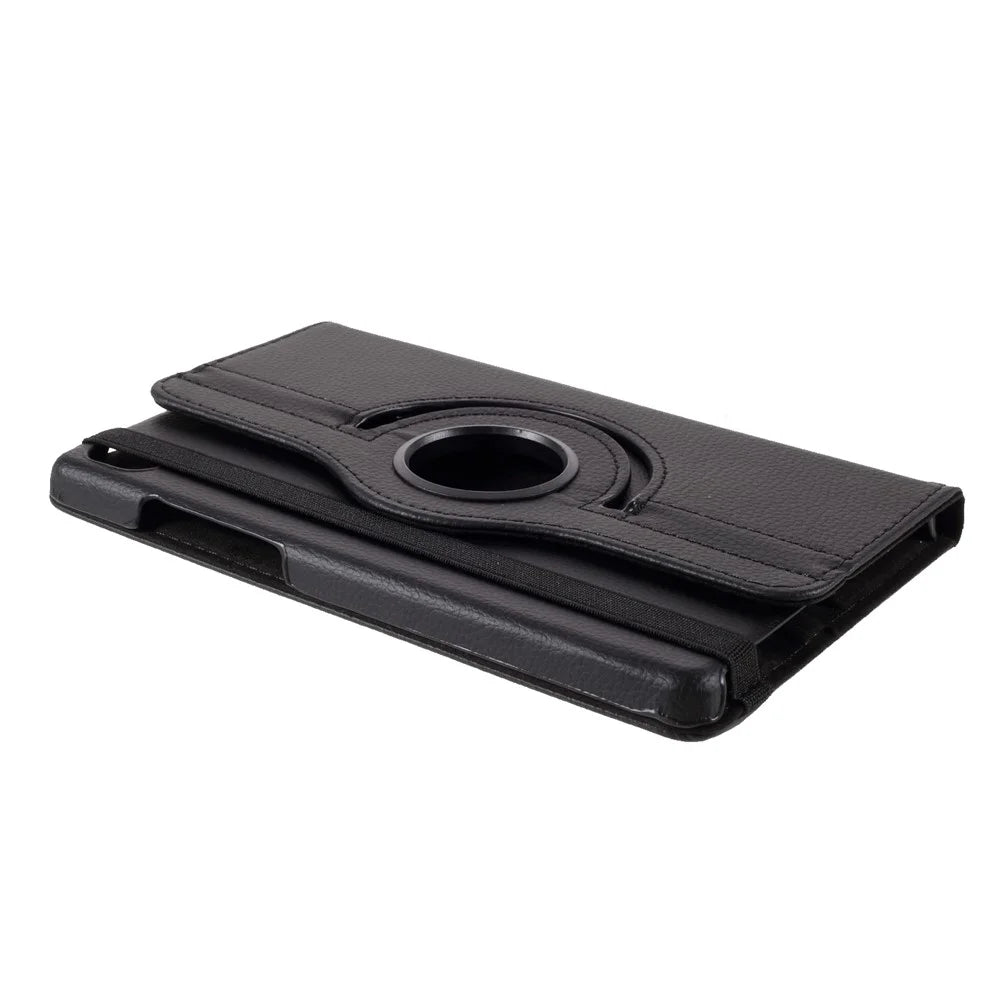 Leather Case with Rotating Stand Cover for Lenovo Tab M8 (1st Gen) HD8505/M8 (2nd Gen) HD8705 - Black - 4