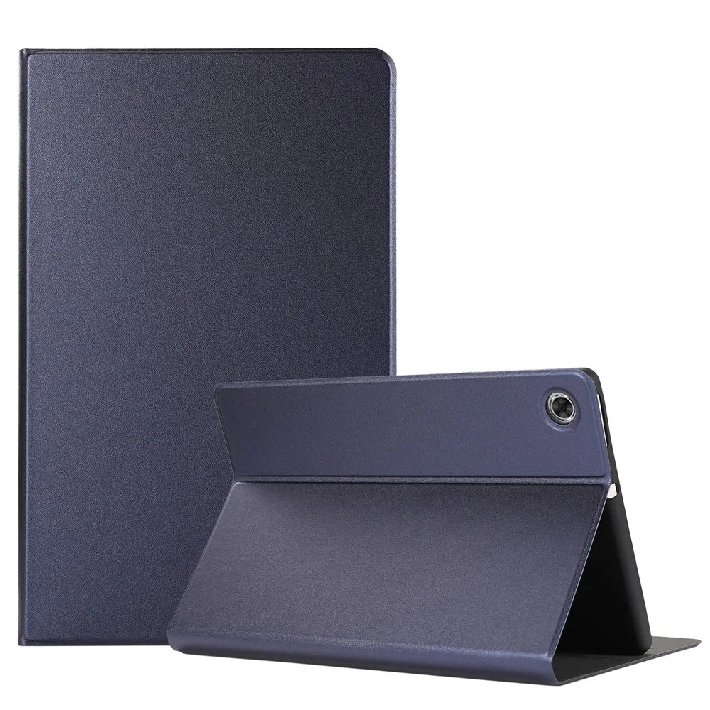 Plain Leather Stand Tablet Cover for Lenovo Tab M10 HD Gen 2 TB-X306X - Dark Blue - 1