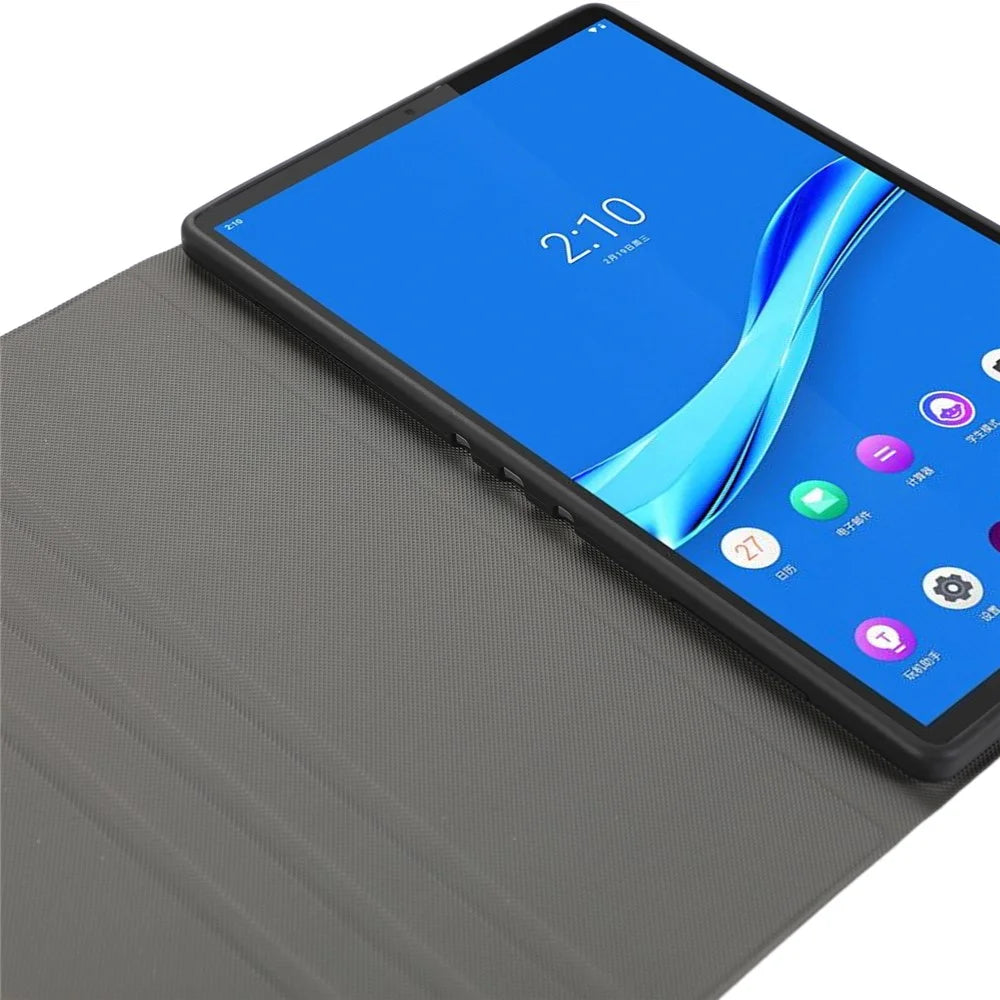 Plain Leather Stand Tablet Cover for Lenovo Tab M10 HD Gen 2 TB-X306X - Dark Blue - 5