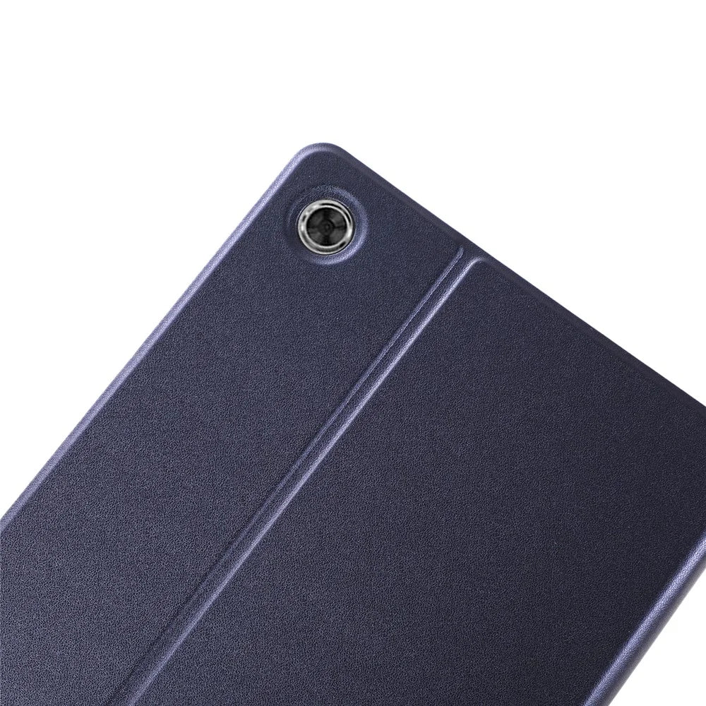 Plain Leather Stand Tablet Cover for Lenovo Tab M10 HD Gen 2 TB-X306X - Dark Blue - 6