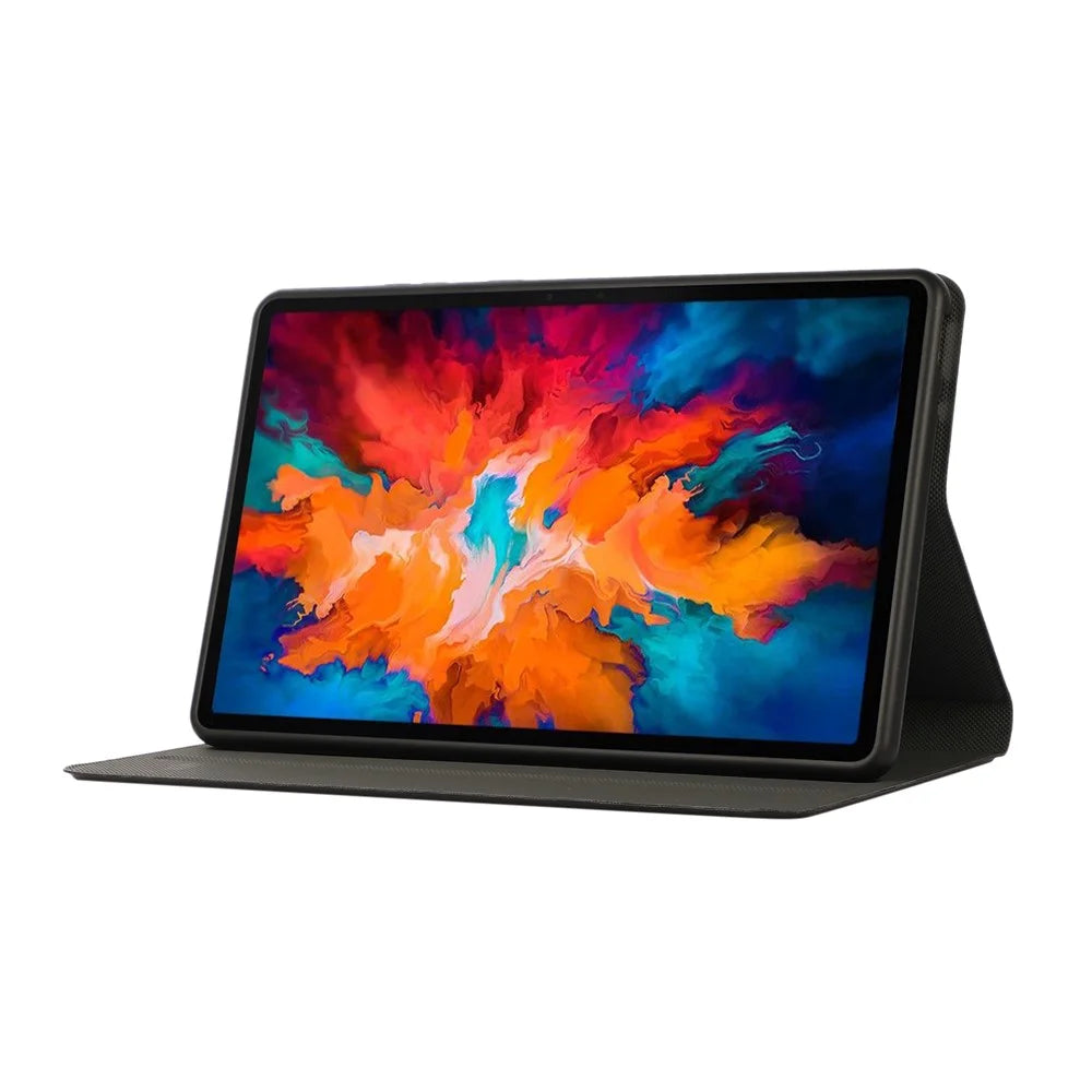 PU Leather Protector Full-Protection Case with Stand for Lenovo Tab M8 (2nd Gen) FHD - Black - 5