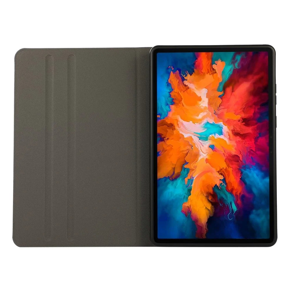 PU Leather Protector Full-Protection Case with Stand for Lenovo Tab M8 (2nd Gen) FHD - Black - 6