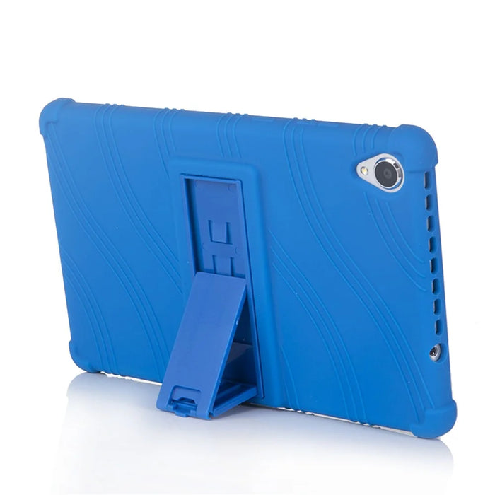 Slide-Out Kickstand Design Soft Silicone Tablet Cover Case for Lenovo Tab M8 8705/8505 - Rose - 3