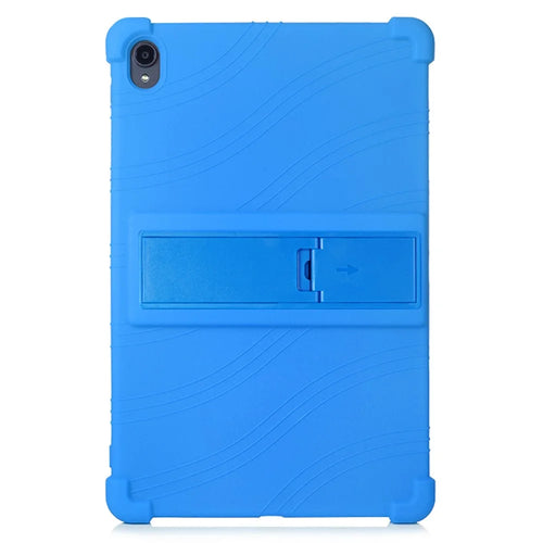 Slide-Out Kickstand Design Multi-Color Silicone Tablet Cover Case for Lenovo Tab P11 / P11 5G 11 inch TB-J606F / J606X - Blue - 1