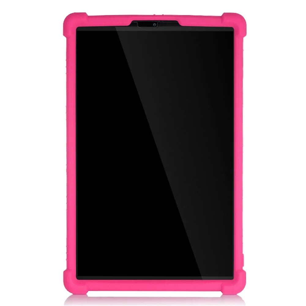 Soft Silicone Tablet Cover Case with Slide-Out Kickstand Design for Lenovo Tab M10 HD Gen 2 TB-X306 - Rose - 2