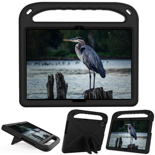 Hand-Hold Grip EVA Tablet Case with Kickstand for Lenovo Tab M10 TB-X505F / TB-X605F / M10 FHD REL TB-X605FC / TB-X605LC / Tab P10 TB-X705F - Black - 1