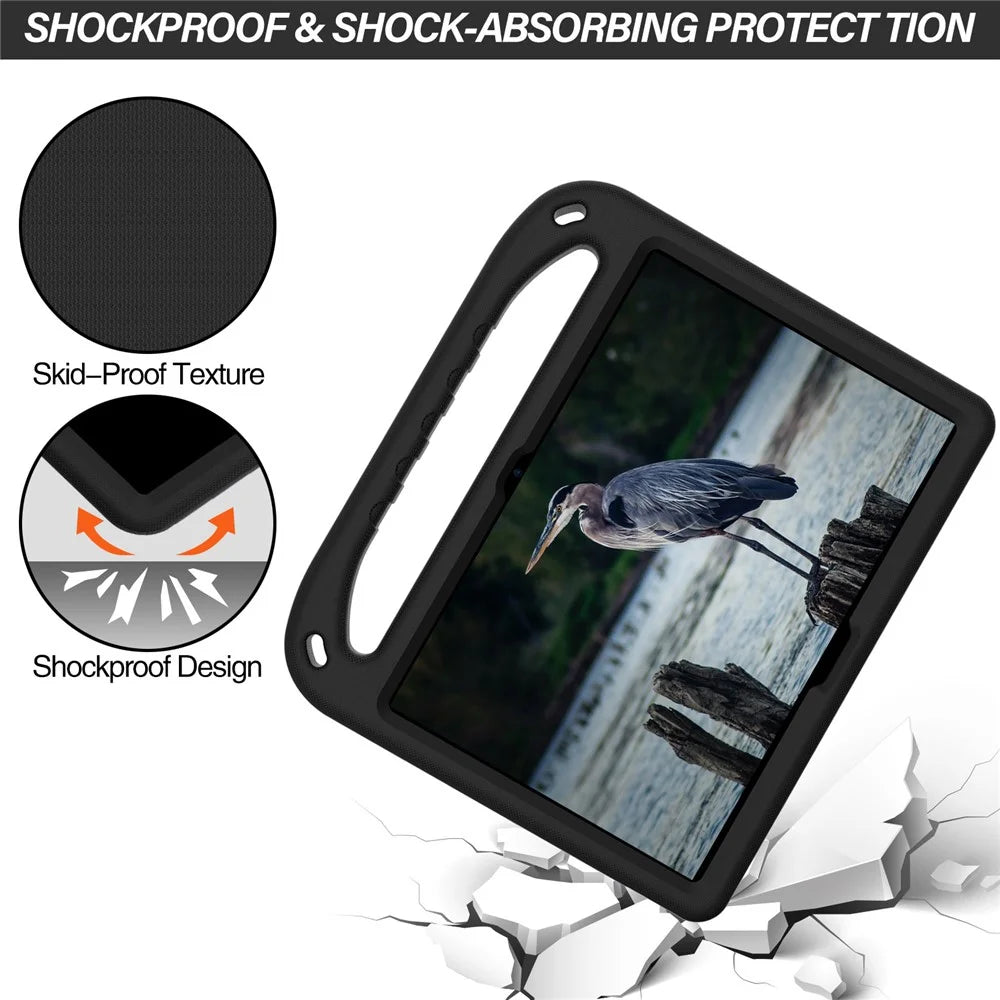 Hand-Hold Grip EVA Tablet Case with Kickstand for Lenovo Tab M10 TB-X505F / TB-X605F / M10 FHD REL TB-X605FC / TB-X605LC / Tab P10 TB-X705F - Black - 2