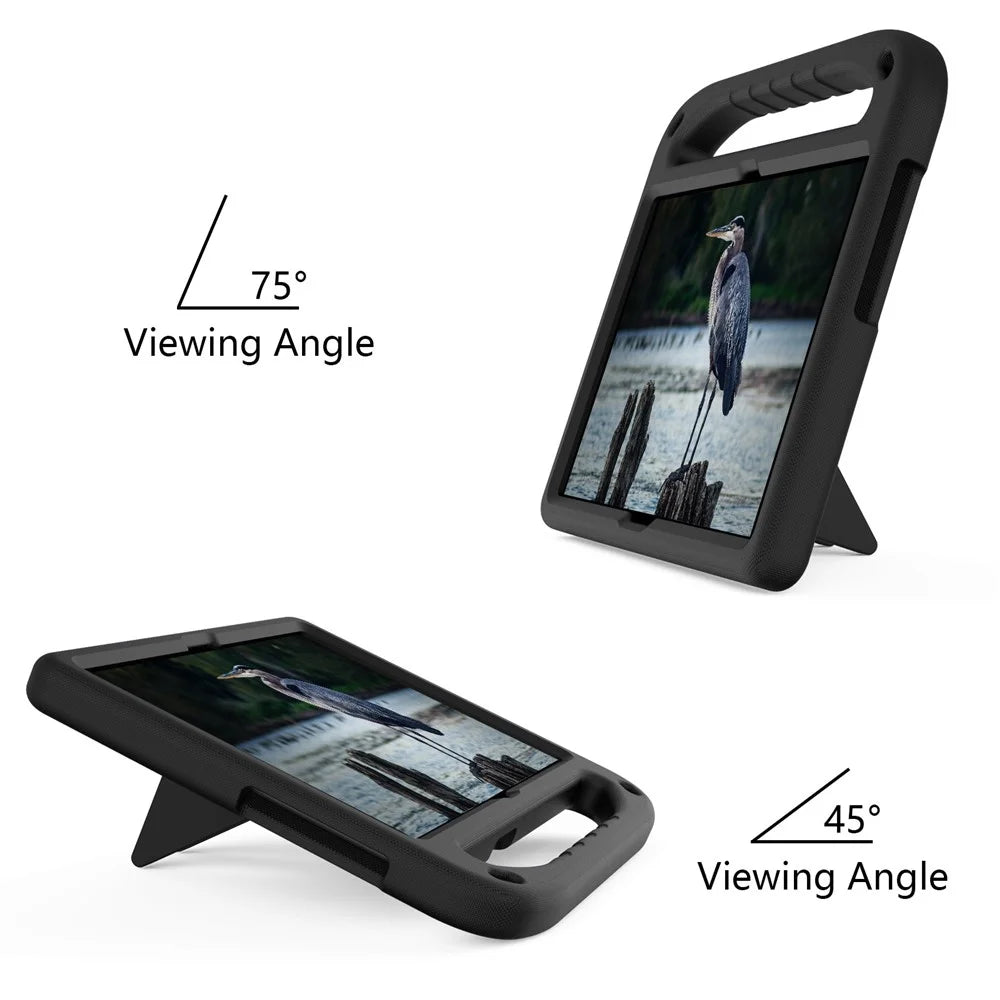 Hand-Hold Grip EVA Tablet Case with Kickstand for Lenovo Tab M10 TB-X505F / TB-X605F / M10 FHD REL TB-X605FC / TB-X605LC / Tab P10 TB-X705F - Black - 3