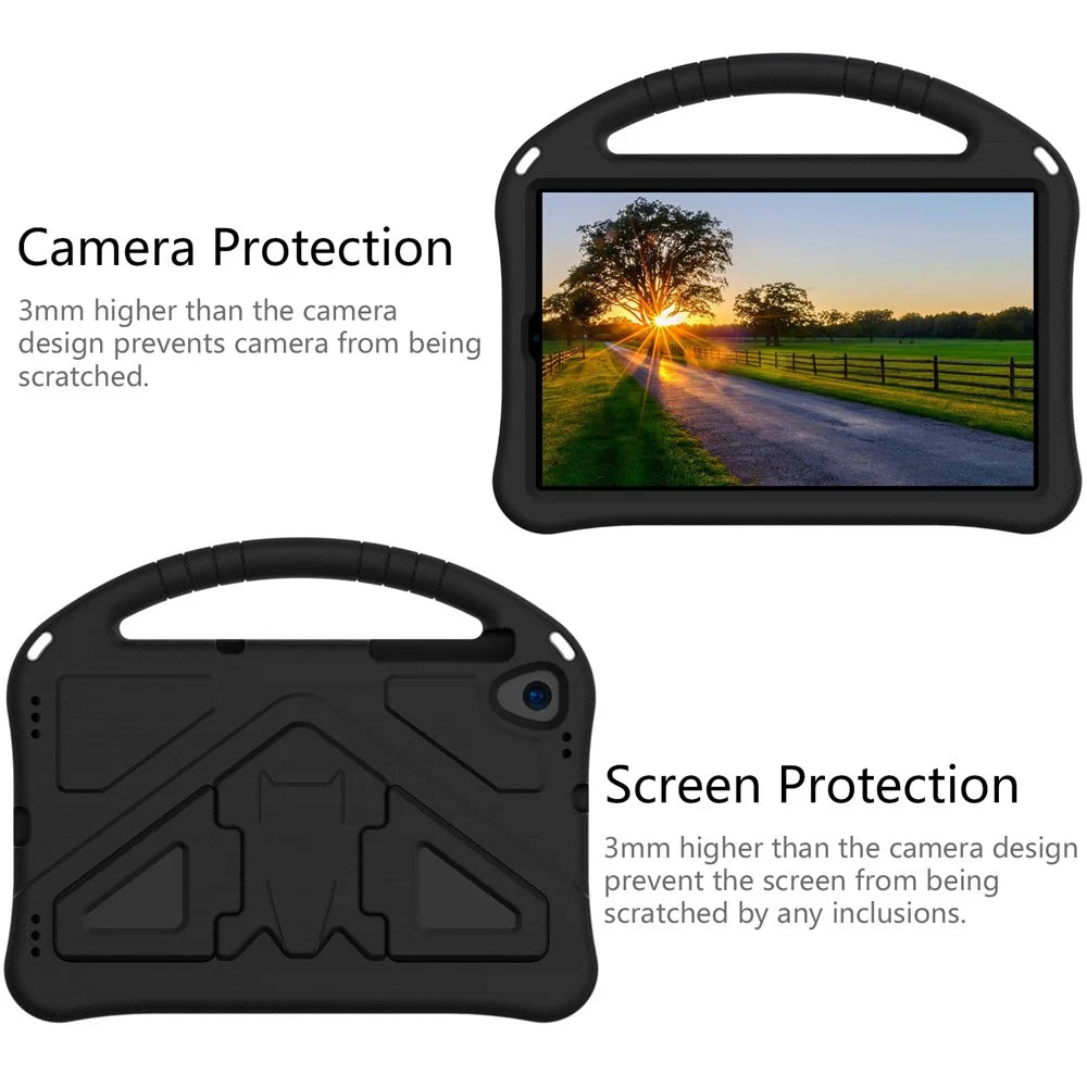 Kickstand Design Shockproof EVA Case with Portable Handle for Lenovo Tab K10 (2021) TB-X6C6F/TB-X6C6L/TB-X6C6X - Black - 2