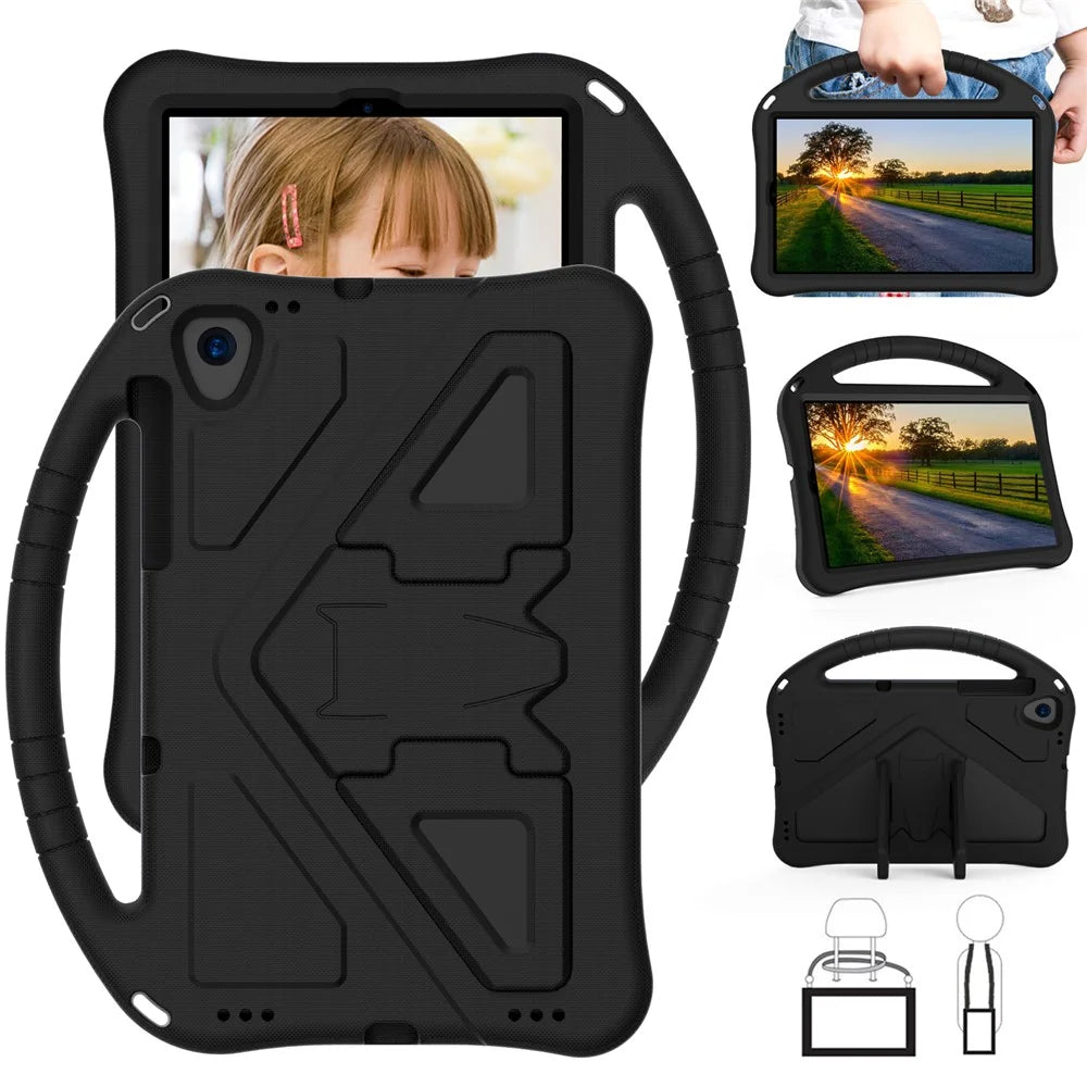 Kickstand Design Shockproof EVA Case with Portable Handle for Lenovo Tab K10 (2021) TB-X6C6F/TB-X6C6L/TB-X6C6X - Black - 6