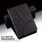 Plain Leather Tablet Cover with Card Holder and Foldable Stand for Lenovo Tab M10 HD Gen 2 X306X - Black - 3