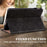 Plain Leather Tablet Cover with Card Holder and Foldable Stand for Lenovo Tab M10 HD Gen 2 X306X - Black - 7