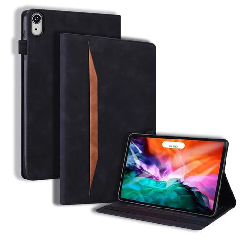 Front Pocket Business Style PU Leather Wallet Stand Tablet Cover Case for iPad mini (2024) / mini (2021) - Black - 1