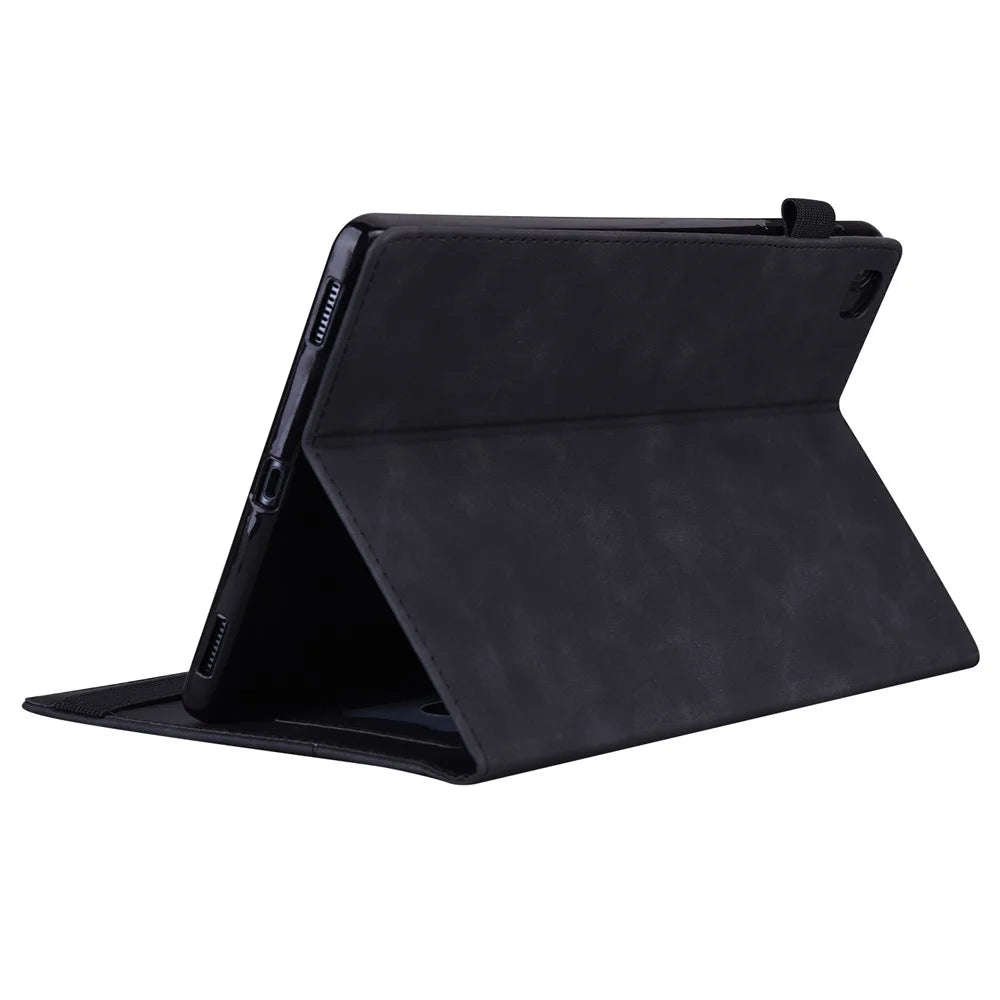 Front Pocket Business Style PU Leather Wallet Stand Tablet Cover Case for iPad mini (2024) / mini (2021) - Black - 7