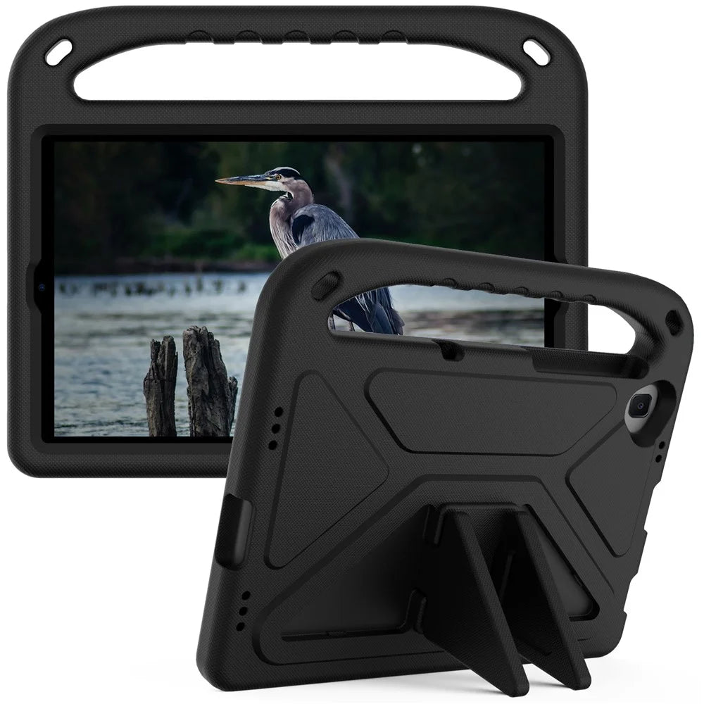 Hand-Hold Grip EVA Tablet Case with Foldable Dual Angle Kickstand for Lenovo Tab M10 HD Gen 2/Tab M10 Plus TB-X606 - Black - 1