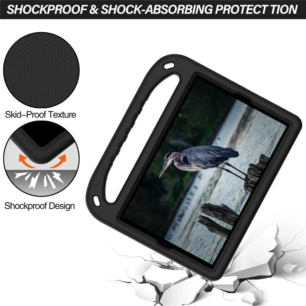 Hand-Hold Grip EVA Tablet Case with Foldable Dual Angle Kickstand for Lenovo Tab M10 HD Gen 2/Tab M10 Plus TB-X606 - Black - 2