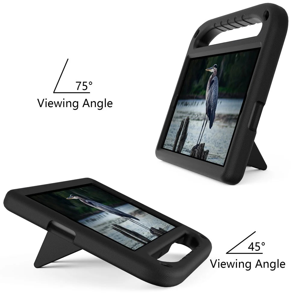 Hand-Hold Grip EVA Tablet Case with Foldable Dual Angle Kickstand for Lenovo Tab M10 HD Gen 2/Tab M10 Plus TB-X606 - Black - 3