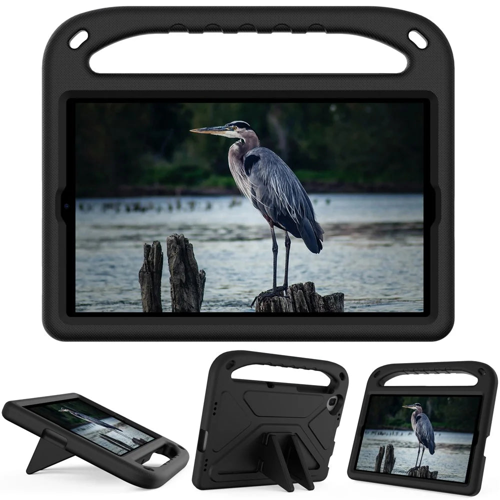 Hand-Hold Grip EVA Tablet Case with Foldable Dual Angle Kickstand for Lenovo Tab M10 HD Gen 2/Tab M10 Plus TB-X606 - Black - 5