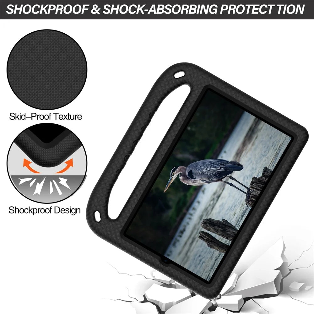 Handle Kickstand Light-Weight EVA Shockproof Protective Case Cover for Lenovo Tab M8 (1st Gen) TB-8505 / Tab M8 (2nd Gen) TB-8705 / Tab M8 (3rd Gen) TB-8506 - Black - 2