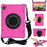 Spider Web Texture Tablet Case Kickstand EVA Cover with Shoulder Strap for Lenovo M10 FHD REL TB-X605FC/TB-X605LC 10.1-inch - Rose - 1