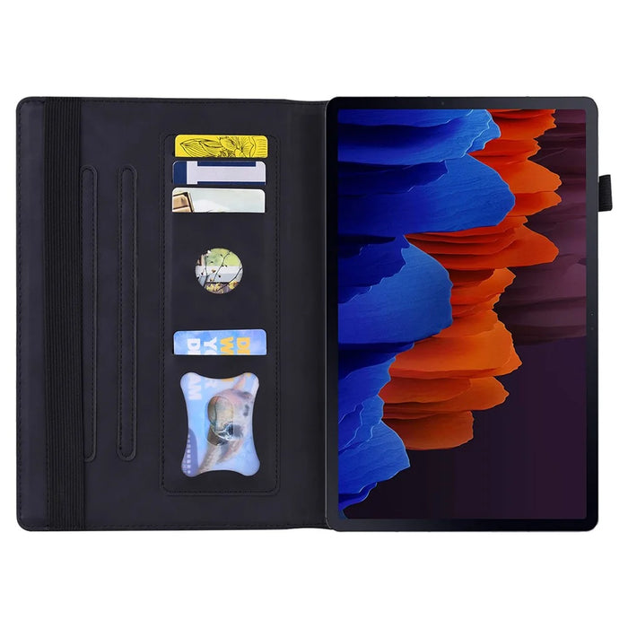 Shockproof Wallet Design Business Style PU Leather Flip Tablet Case with Stand for Lenovo Tab P12 Pro - Black - 7