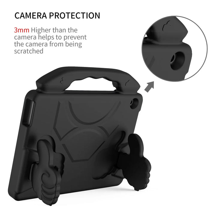 Portable Handle Foldable Thumb Kickstand Shockproof EVA Tablet Case Cover for Lenovo Tab M10 TB-X605F - Black - 5