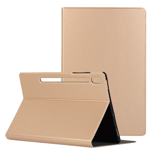 Shockproof PU Leather Shockproof Folio Stand Tablet Case Cover Protector for Lenovo Tab P12 Pro - Gold - 1