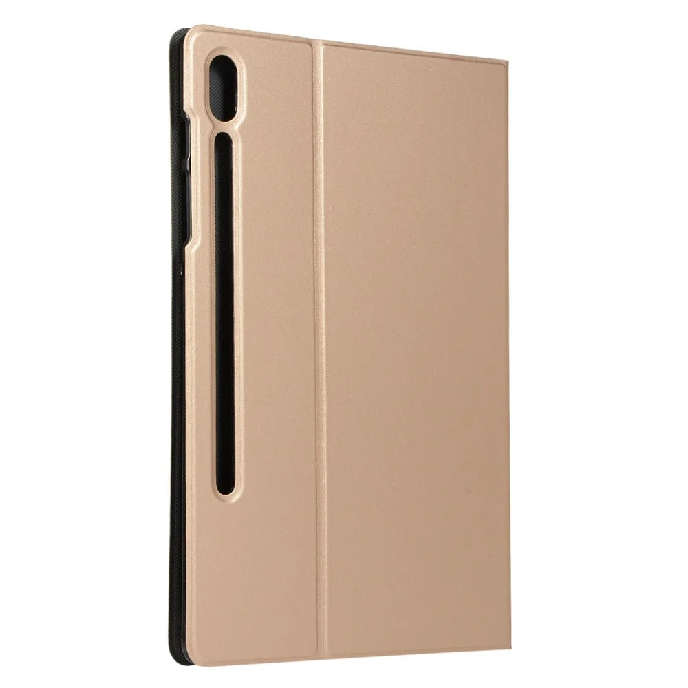 Shockproof PU Leather Shockproof Folio Stand Tablet Case Cover Protector for Lenovo Tab P12 Pro - Gold - 3