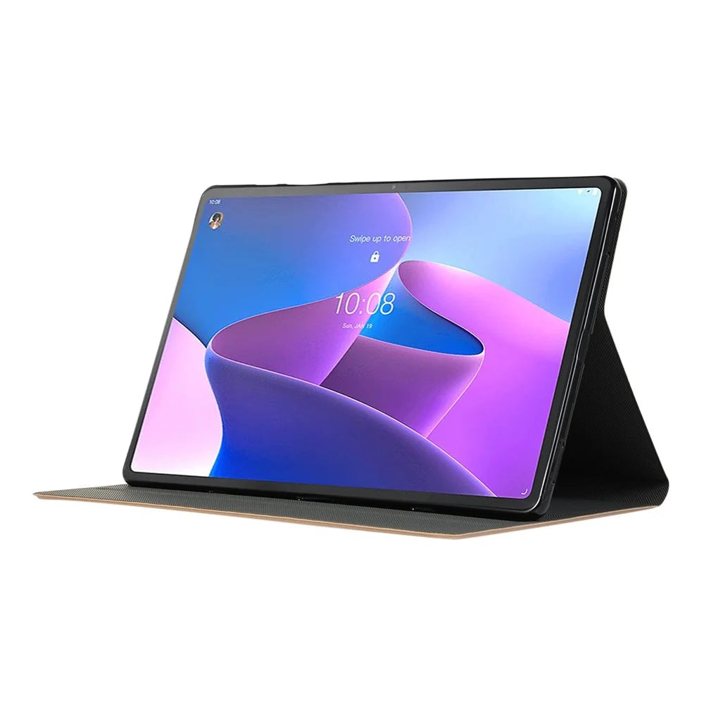 Shockproof PU Leather Shockproof Folio Stand Tablet Case Cover Protector for Lenovo Tab P12 Pro - Gold - 5