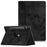 For Lenovo Tab P12 Pro 12.6 inch PU Leather Rotary Stand Tablet Case with Auto Wake/Sleep - Black - 1