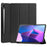 Trifold Stand Tablet Cover for Lenovo Tab P12 Pro, PU Leather + PC Protective Auto Wake/Sleep Smart Case - Black - 1