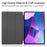 Trifold Stand Tablet Cover for Lenovo Tab P12 Pro, PU Leather + PC Protective Auto Wake/Sleep Smart Case - Black - 5