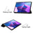 Trifold Stand Tablet Cover for Lenovo Tab P12 Pro, PU Leather + PC Protective Auto Wake/Sleep Smart Case - Black - 6