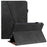 For Lenovo Legion Y700 Line Imprinted Adjustable Stand PU Leather Auto Wake/Sleep Drop-proof Tablet Case with Card Slots - Black - 1