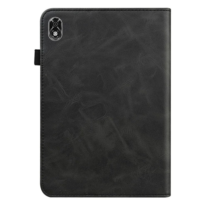 For Lenovo Legion Y700 Line Imprinted Adjustable Stand PU Leather Auto Wake/Sleep Drop-proof Tablet Case with Card Slots - Black - 3