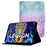 For Lenovo Legion Y700 Pattern Printing Leather Shock Proof Tablet Case Protective Cover - Heart - 1