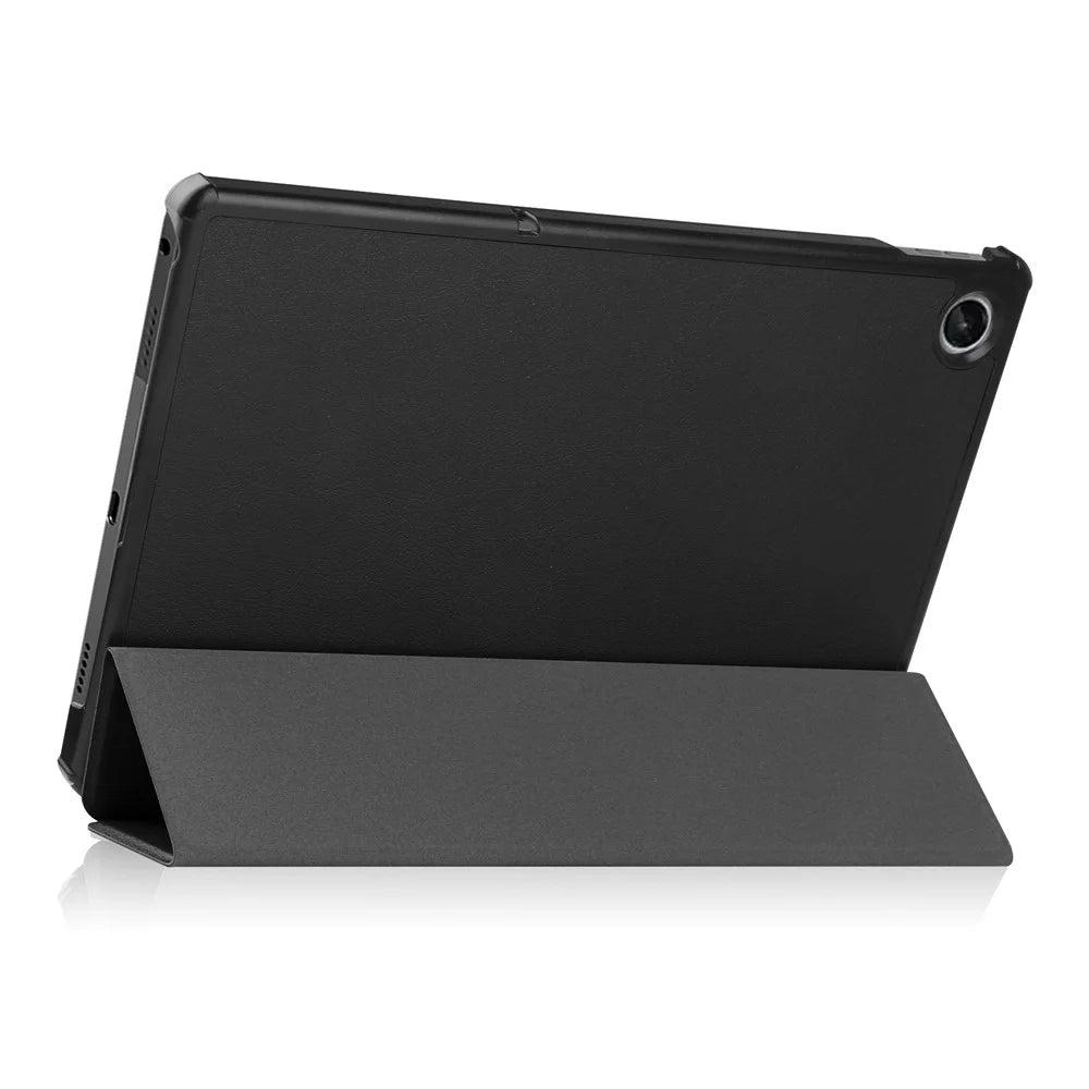 For Lenovo Tab M10 Plus (3rd Gen) PU Leather Trifold Stand Case Auto Sleep / Wake Tablet Full Protection Cover - Black - 6