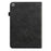 For Lenovo Tab M10 Plus (3rd Gen) / Xiaoxin Pad 2022 10.6 inch Line Imprinted PU Leather Card Holder Tablet Case with Elastic Band Closure - Black - 3