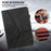 For Lenovo Tab M10 Plus (3rd Gen) / Xiaoxin Pad 2022 10.6 inch Line Imprinted PU Leather Card Holder Tablet Case with Elastic Band Closure - Black - 5