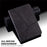 For Lenovo Tab M10 Plus (3rd Gen) / Xiaoxin Pad 2022 10.6 inch Line Imprinted PU Leather Card Holder Tablet Case with Elastic Band Closure - Black - 7