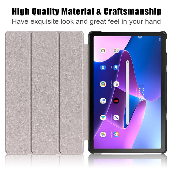 For Lenovo Tab M10 Plus (3rd Gen) / Xiaoxin Pad 2022 10.6 inch 125FTB-128F Trifold Stand Case Pattern Printing PU Leather Smart Cover - Dream Deer - 3