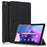 For Lenovo Tab M10 (Gen 3) 10.1-inch 328F Trifold Stand Tablet Case Microfiber Leather Auto Wake/Sleep Magnetic Closure Anti-scratch Protective Cover - Black - 1
