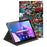 For Lenovo Tab M10 (Gen 3) 10.1 inch 328F 360-degree Rotary Stand Function Pattern Printing PU Leather Tablet Case with Auto Wake/Sleep - Graffiti - 1