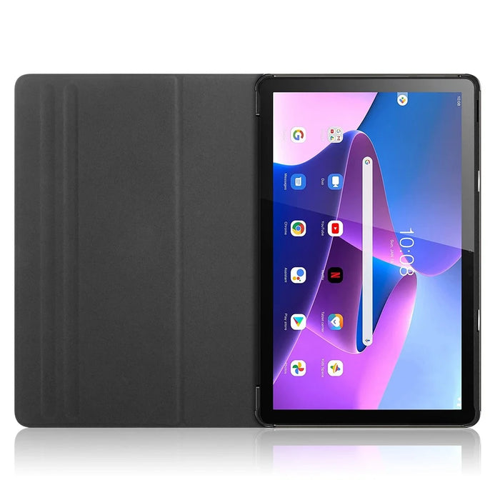 For Lenovo Tab M10 (Gen 3) 10.1 inch 328F 360-degree Rotary Stand Function Pattern Printing PU Leather Tablet Case with Auto Wake/Sleep - Graffiti - 3